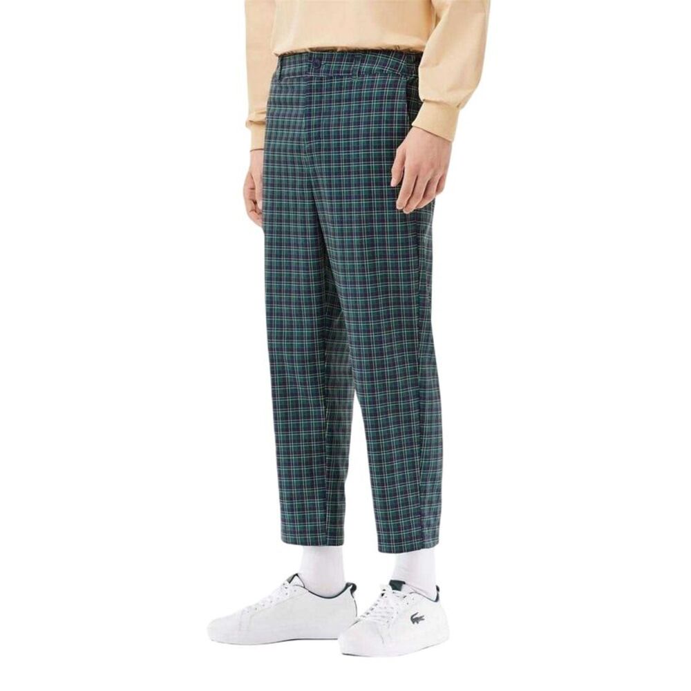 Lacoste Mens All-Over Print Pants / Navy Blue/Red
